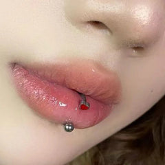 Love Dripping Oil Titanium Lip Stud