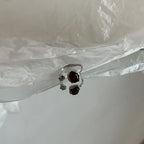 Kpop Y2K Crystal Star Gothic Ring