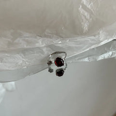 Kpop Y2K Crystal Star Gothic Ring