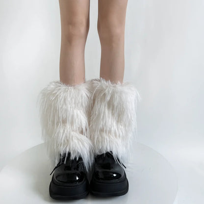Gothic Imitation Fur Plush Winter Sock