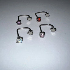 Pearl Sweet Girl Titanium Steel Stud Lip Stud
