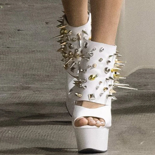 Peep Toe Platform Boot