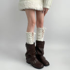 Gothic Knitted Strappy Warm Sock