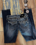 Retro Blue Wash Pants