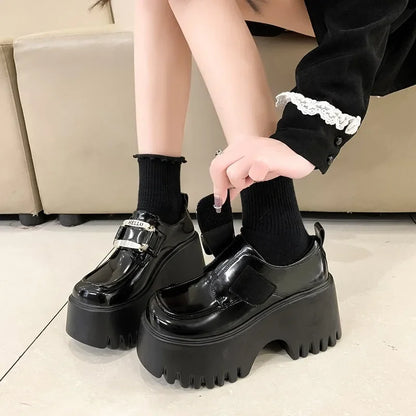 Waterproof Leather High Platform Sneaker