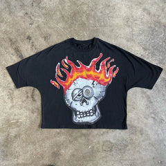 Quirky Pattern Print Cotton T-shirt