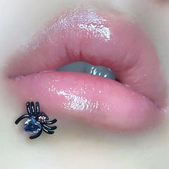 Spider Heart Crystal Zircon Lip Stud