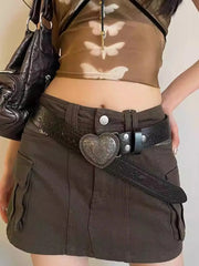 Love Y2K Gothic Retro Slim Personality Belt