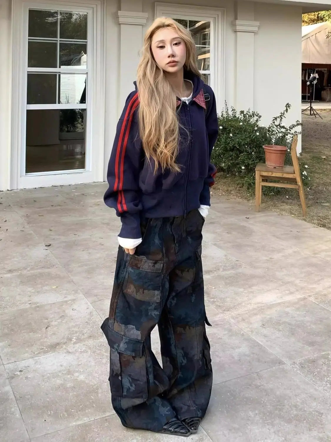 Camouflage Gothic Spliced Pant