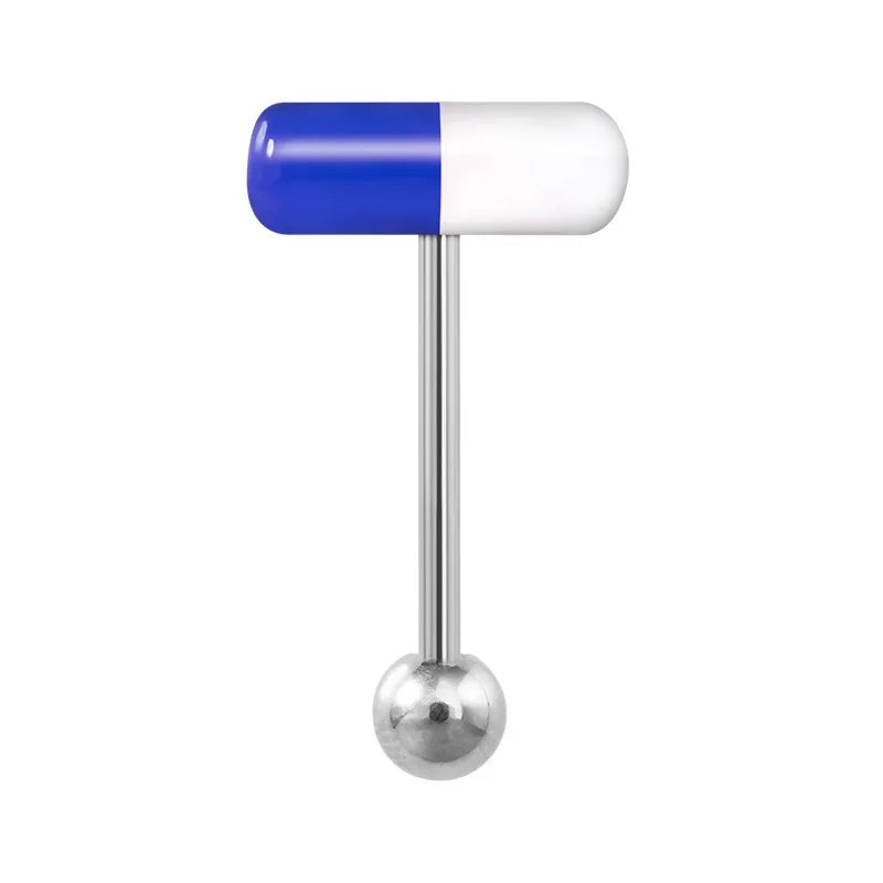 Acrylic Capsule Hip Hop Candy Tongue Ring