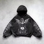 Y2K Gothic Embroidery Zipper Hoodie
