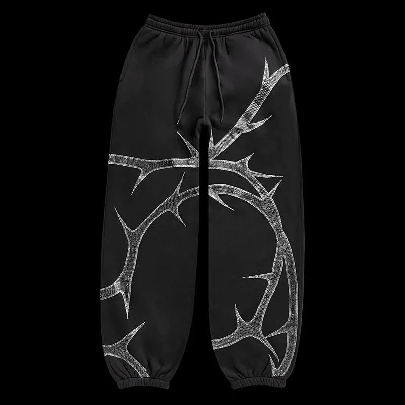 Y2K Gothic Rhinestone Zipper Hoodie
