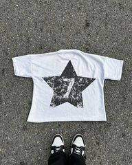 Y2K Punk Hip Hop Cartoon Portrait Graphic T-shirt