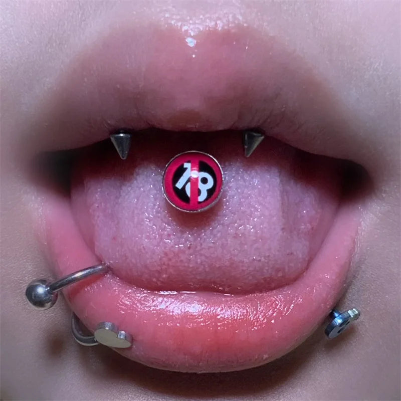 Anti-Allergy Short Rod Human Body Tongue Ring Main image
