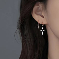 Korean Fashion Cross Asymmetric Drop Earring