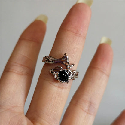 Gothic Black Spider Ring