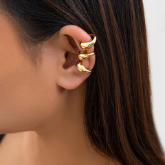 Gothic Round Glossy No Piercing Clip Earring