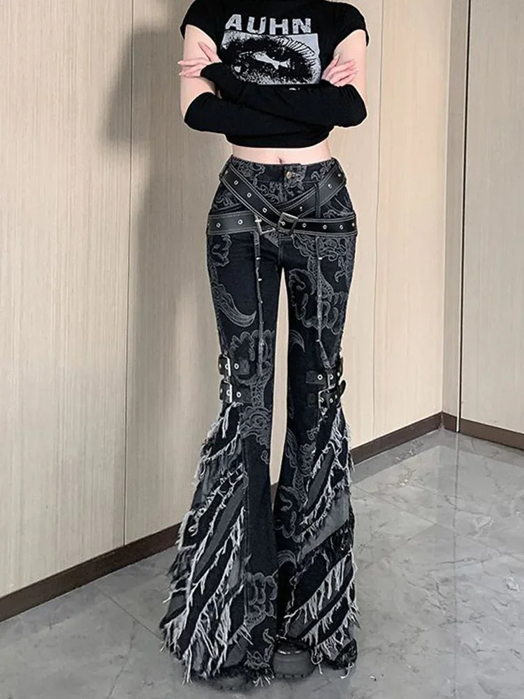 Printing Gothic Flare Slim Pant Main image