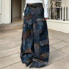 Camouflage Gothic Spliced Pant