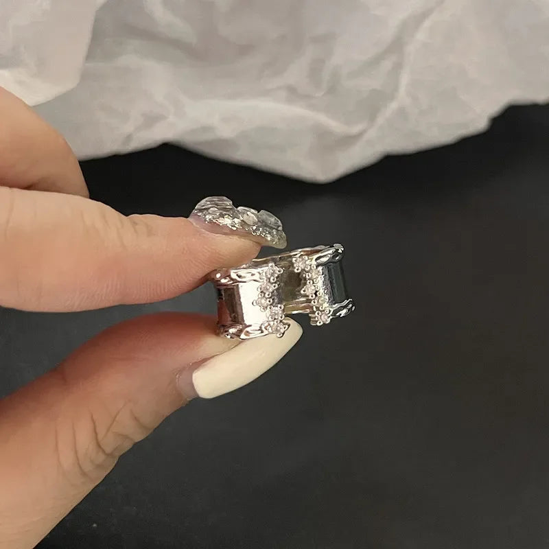 Trendy Vintage Opal Irregular Gothic Ring
