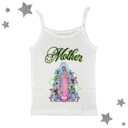 Gothic Letter Print Crop Cotton T-shirt