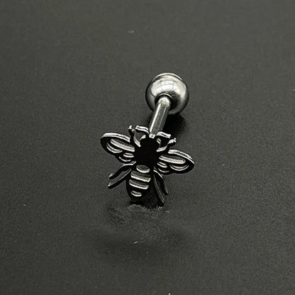 Titanium Steel Butterfly Rose Bee Tongue Ring