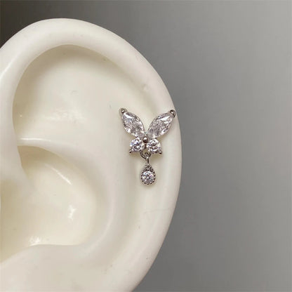 Silver Saturn 316L Stainless Steel Stud Earring