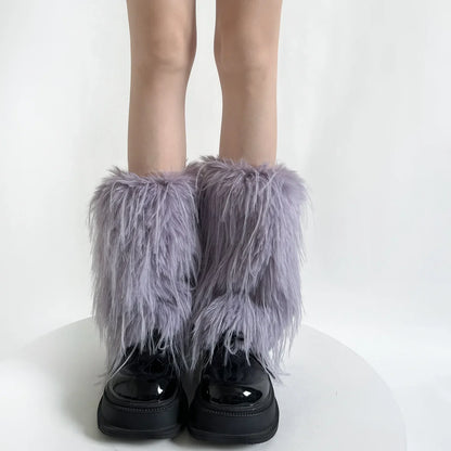Gothic Imitation Fur Plush Winter Sock