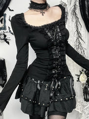 Lace-Up Choker Corset