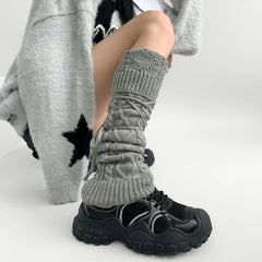 Gothic Lace-up Wool Calf Sock