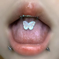 Super Soft Butterfly Flash Cute Tongue Ring