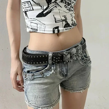 Gothic Skull Hand Leather Belt