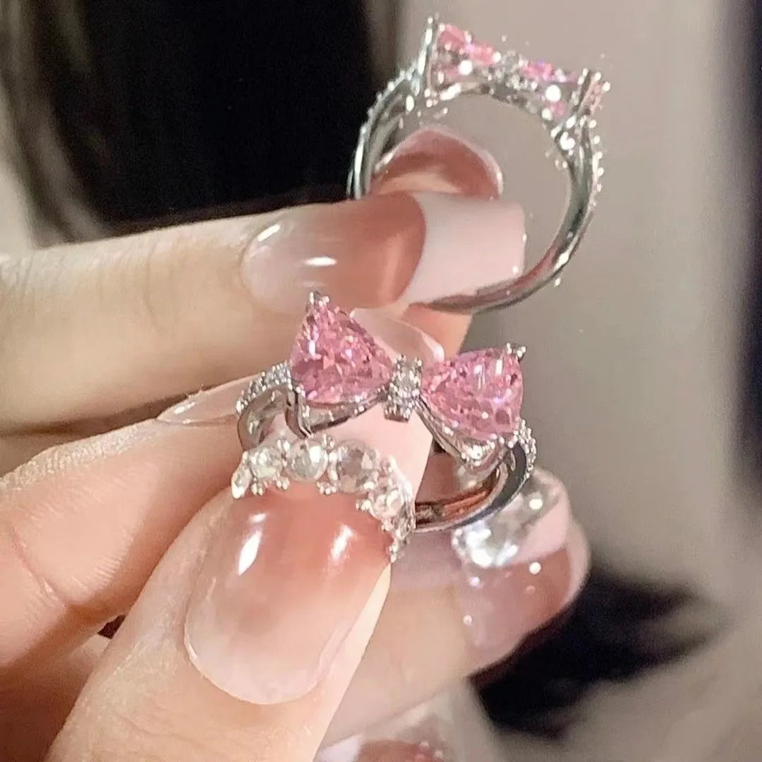 Gothic Animal Butterfly Zircon Star Ring Main image