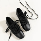 Rivet Metal Buckle Soft Leather Mary Janes Flat