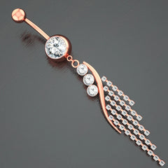 Rose Gold S-Shaped Gothic Belly Ring