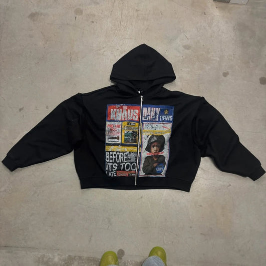 Gothic Demon Slayer Zip Hoodie