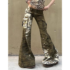 Camouflage Gothic High Waist Pant