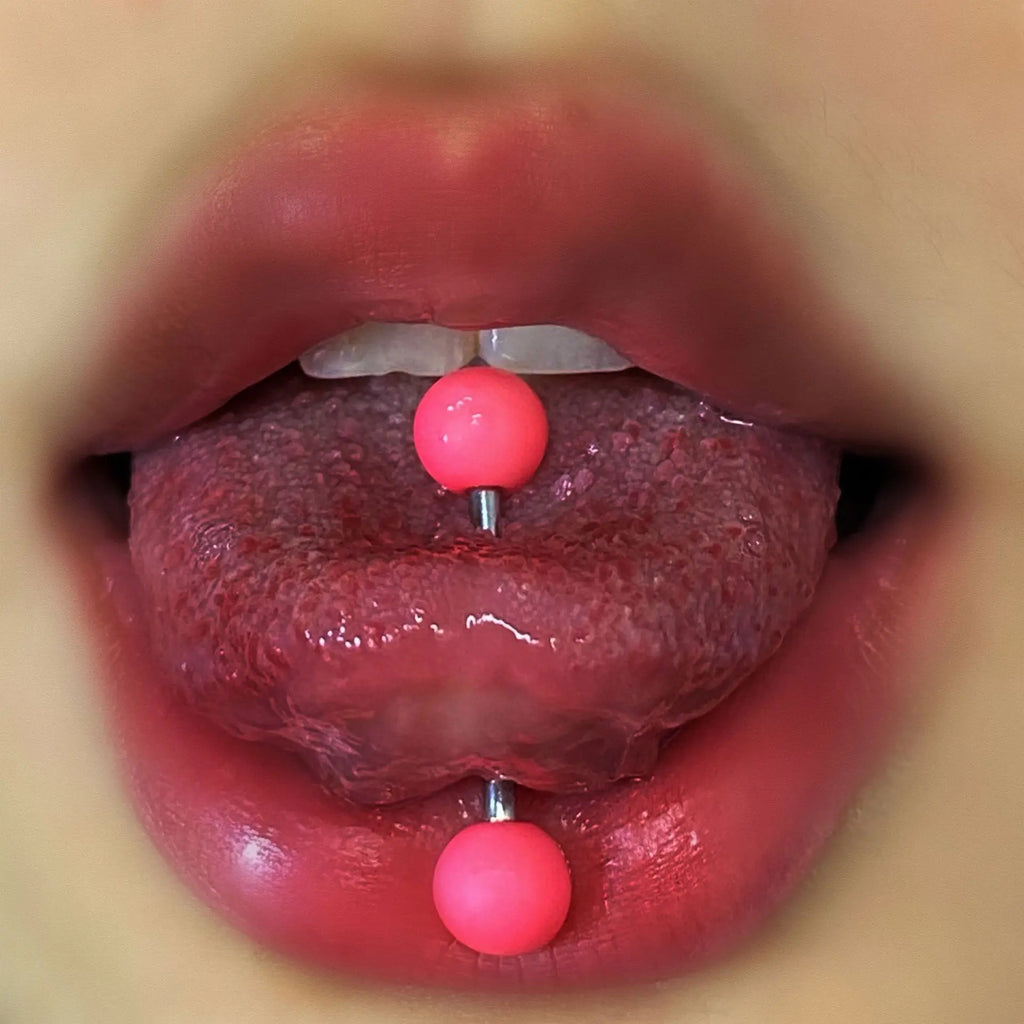 Titanium Steel Anti-Allergy Short Rod Tongue Ring