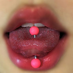 Titanium Steel Anti-Allergy Short Rod Tongue Ring