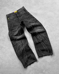 Distressed Gothic Retro Baggy Pant
