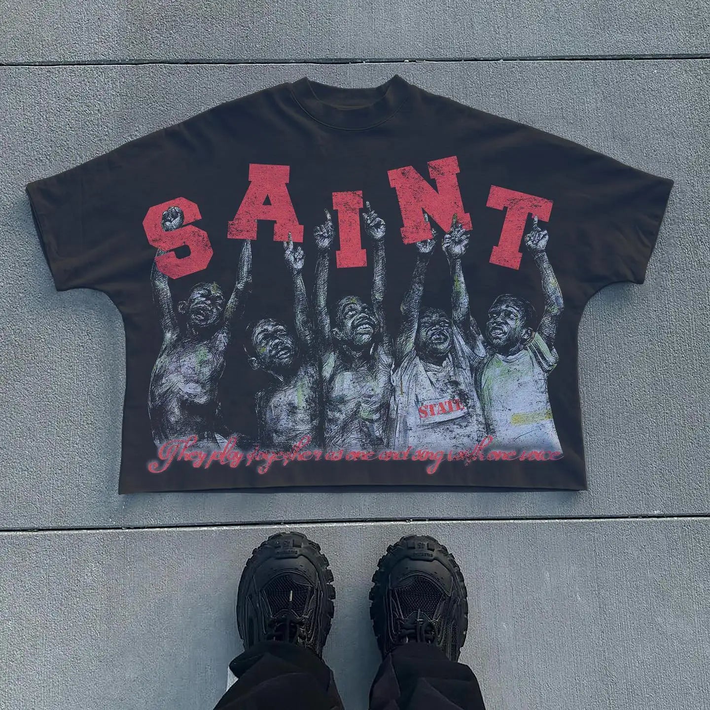 Summer Gothic Cross Graphic Print Cotton T-shirt
