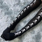 Gothic Skull Bat Cosplay Sock