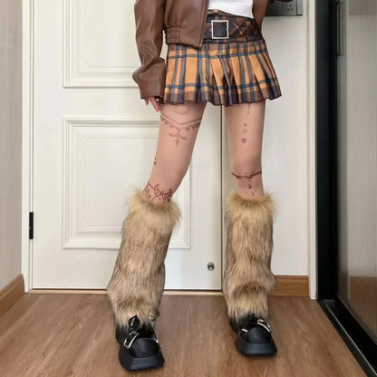 Gothic Imitation Fur Warm Leg Sock