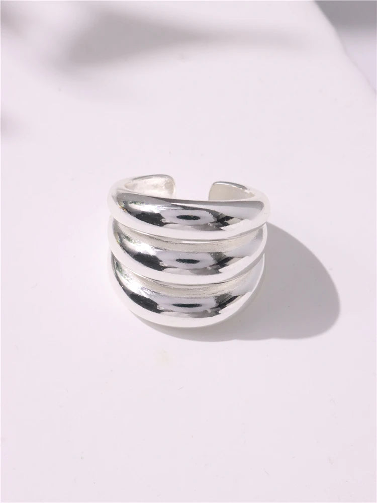 Geometric Gothic Titanium Steel Ring