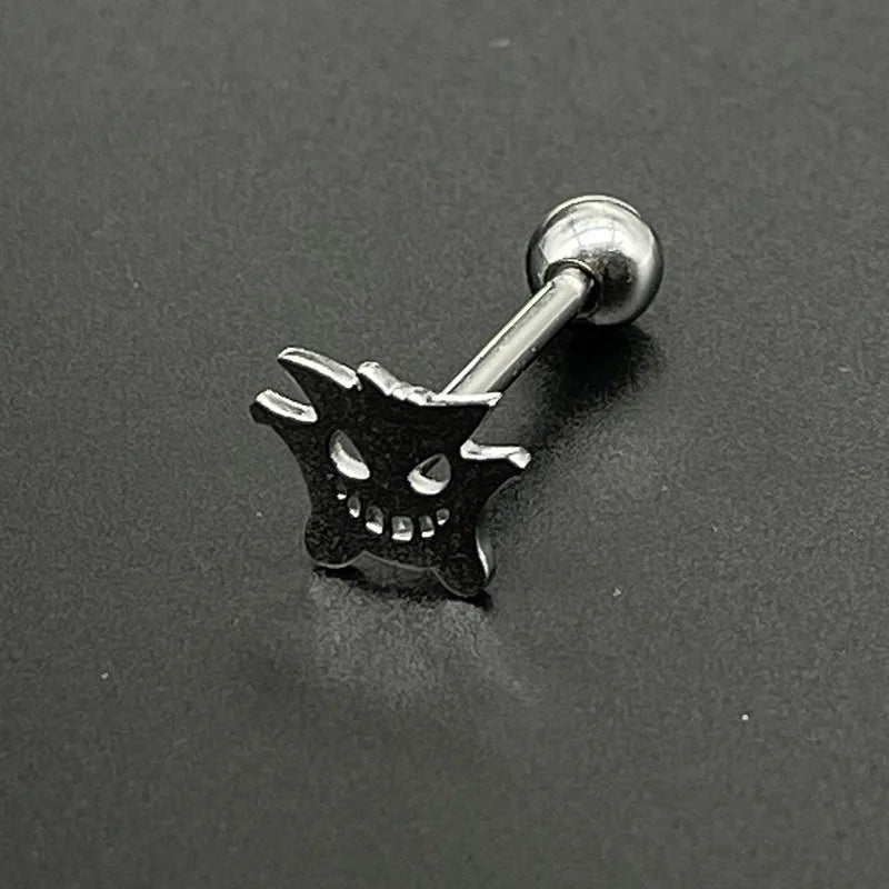 Titanium Steel Butterfly Rose Bee Tongue Ring