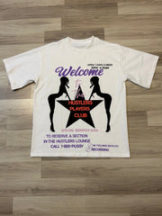 Graffiti Print Casual Cotton T-shirt