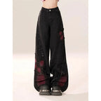 Gothic Baggy Butterfly Denim Pant