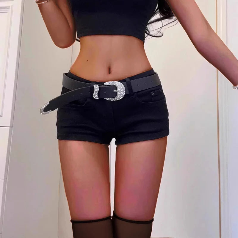 Y2K High-Waist Denim Shorts Main image