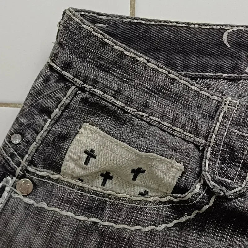 Loose Fit Vintage Letter Shorts