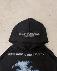 Gothic Grunge Graphic Print Hoodie